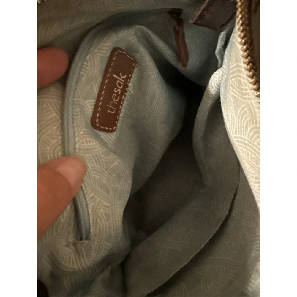The Sak Brown Leather  Purse Crossbody Boho Tag Used